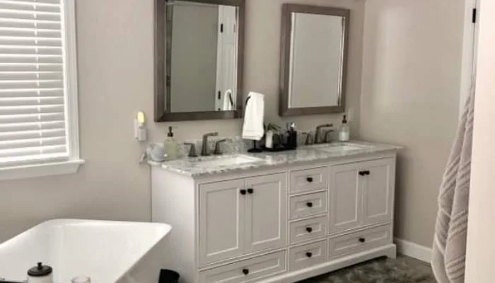 Bathroom sink and tub drain setup in a Reading PA home