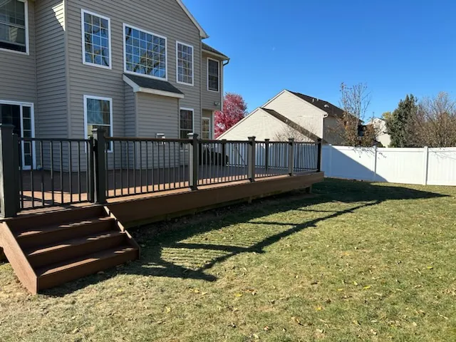 New composite deck installation by JB Plumbing HVAC